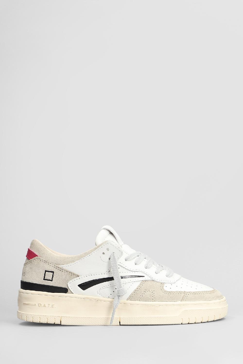Deliberti D.a.t.e. Sneakers torneo in pelle e camoscio bianco cod. 408198 - Deliberti The Luxury Shopping