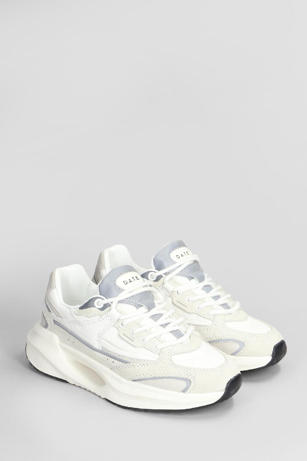 Deliberti D.a.t.e. Sneakers Vela In Pelle E Camoscio Bianco Cod. 408507 - Deliberti The Luxury Shopping