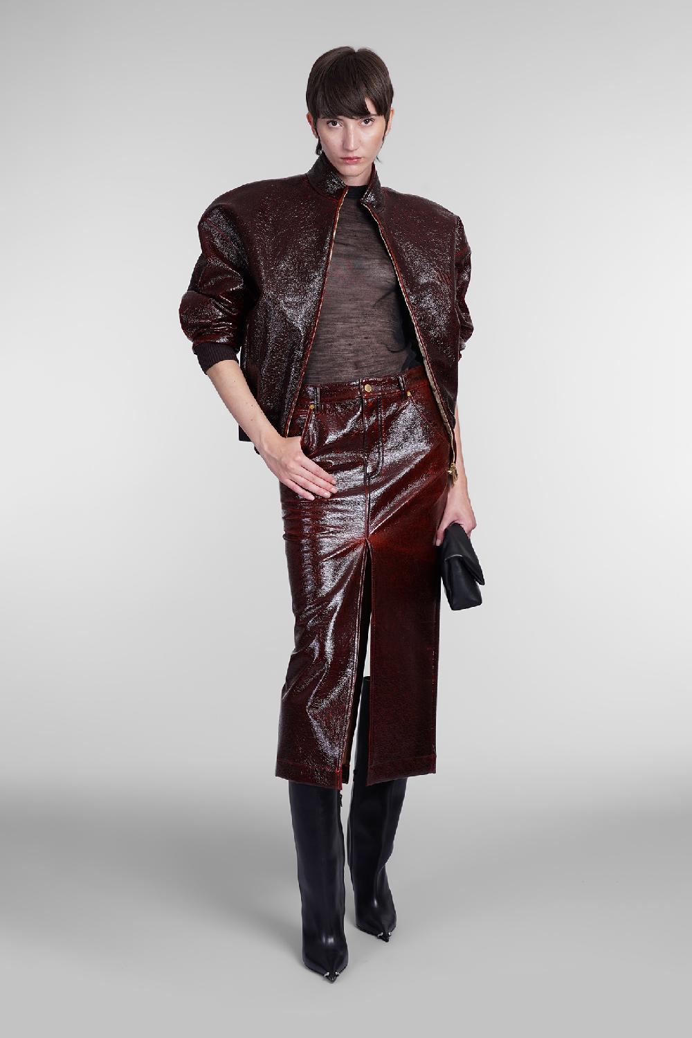 Deliberti DarkPark Gonna Erika In Lana Bordeaux Cod. 406172 - Deliberti The Luxury Shopping