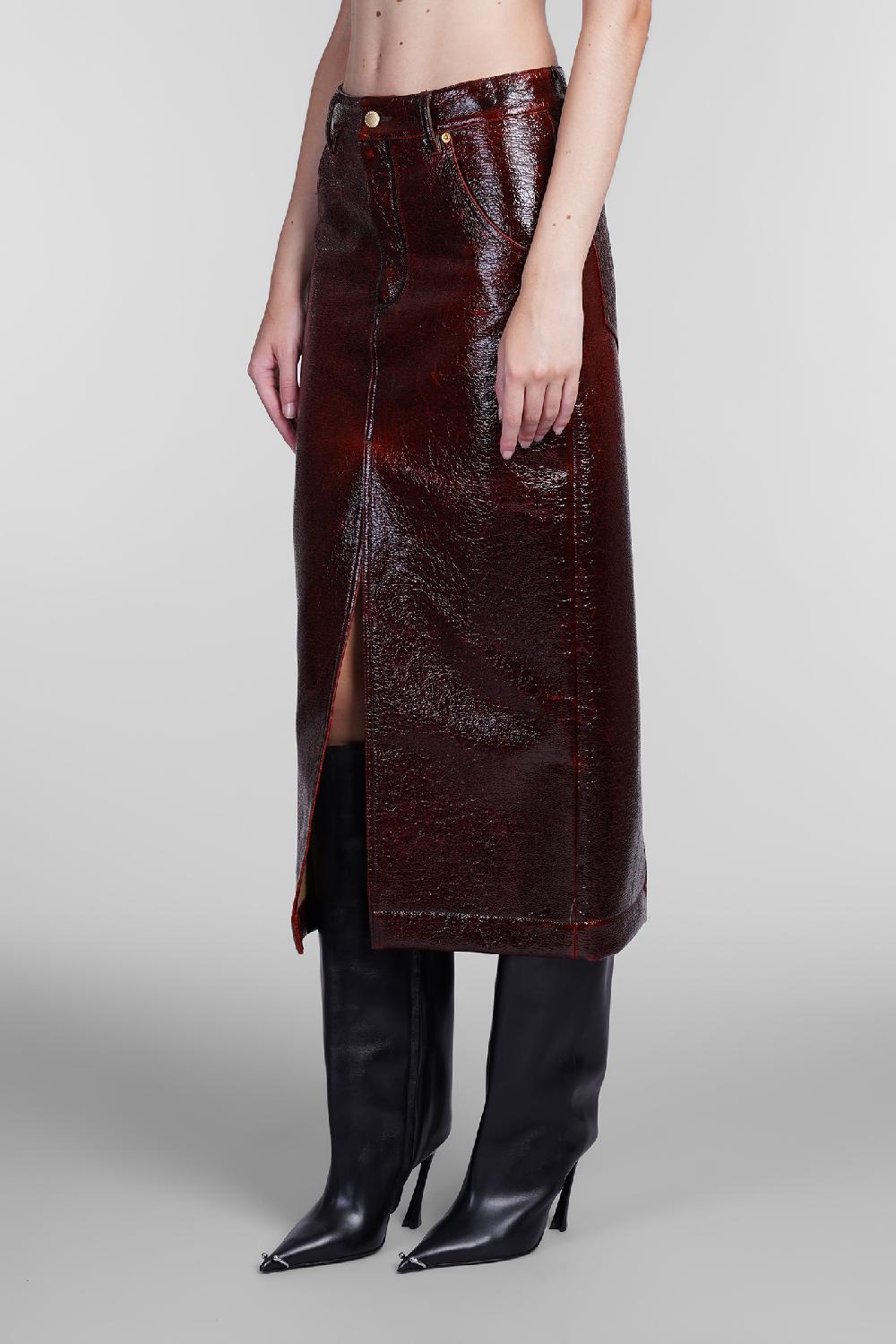 Deliberti DarkPark Gonna Erika In Lana Bordeaux Cod. 406172 - Deliberti The Luxury Shopping