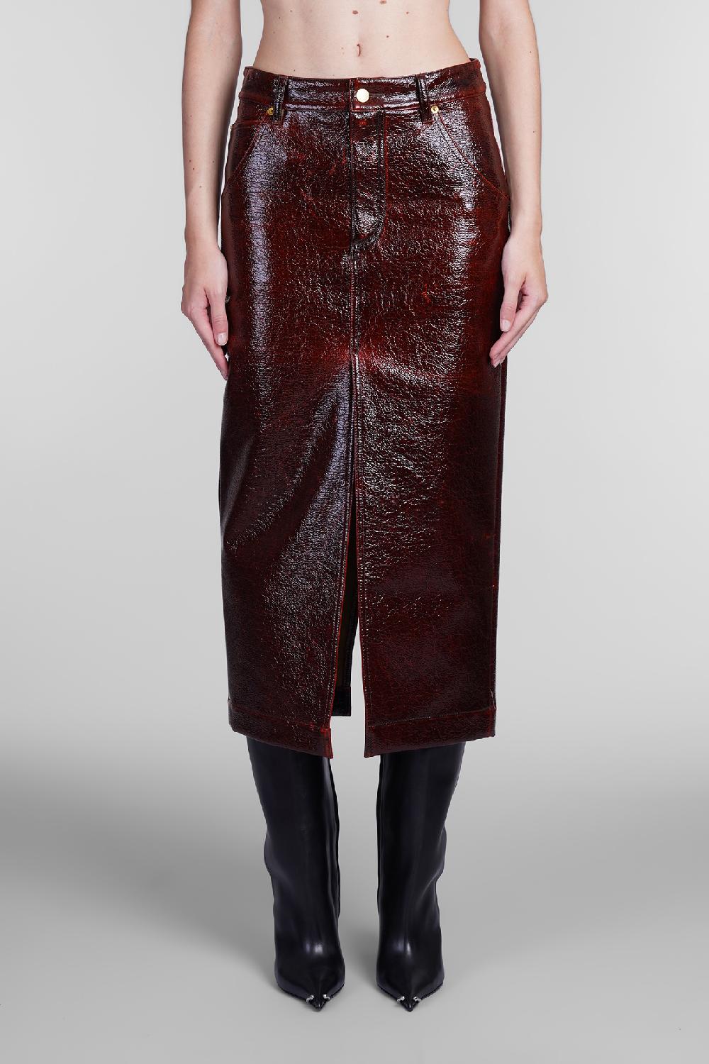 Deliberti DarkPark Gonna erika in lana bordeaux cod. 406172 - Deliberti The Luxury Shopping