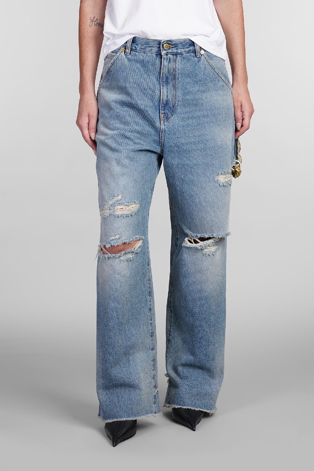 Deliberti DarkPark Jeans lisa in cotone blu cod. 404819 - Deliberti The Luxury Shopping