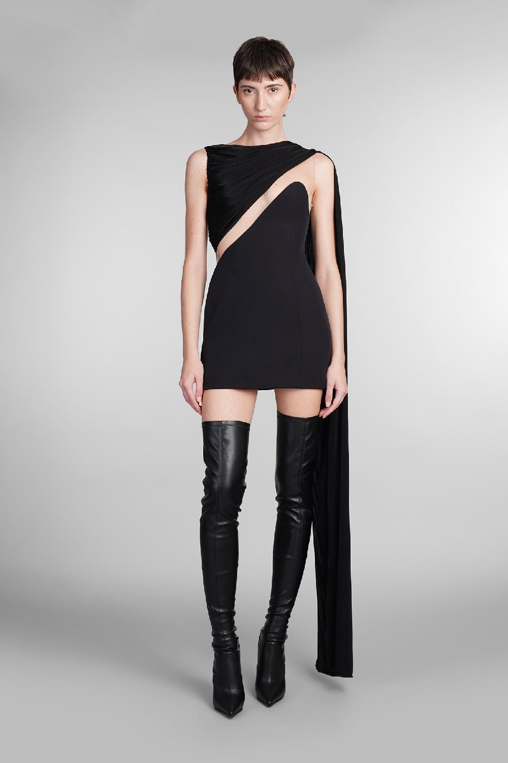 Deliberti David Koma Abito in poliestere nero cod. 410019 - Deliberti The Luxury Shopping