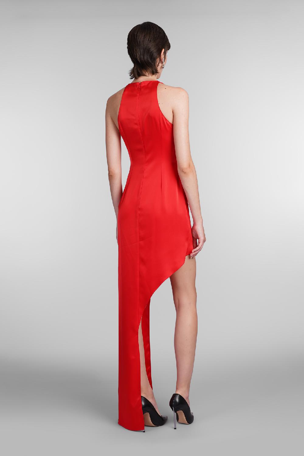 Deliberti David Koma Abito In Triacetato Rosso Cod. 405090 - Deliberti The Luxury Shopping