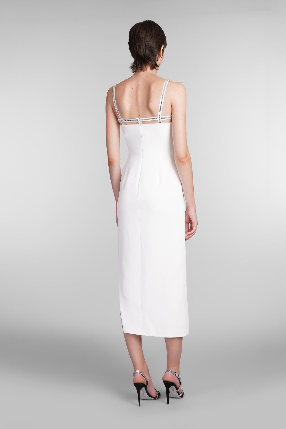 Deliberti David Koma Abito In Viscosa Bianca Cod. 405098 - Deliberti The Luxury Shopping