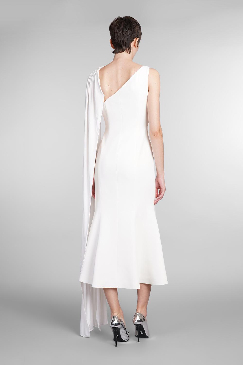 Deliberti David Koma Abito In Viscosa Bianca Cod. 410020 - Deliberti The Luxury Shopping