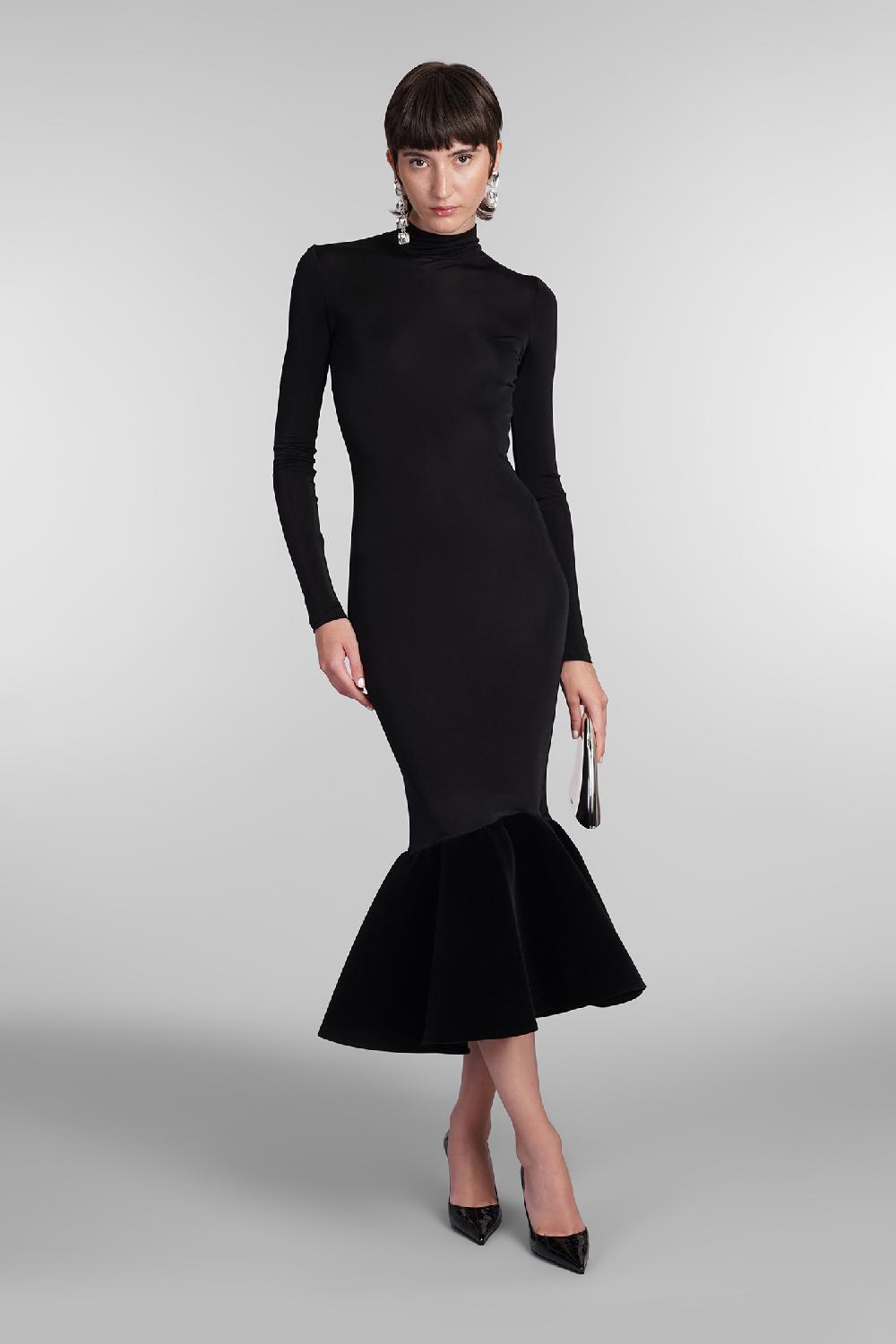 Deliberti David Koma Abito In Viscosa Nera Cod. 405095 - Deliberti The Luxury Shopping