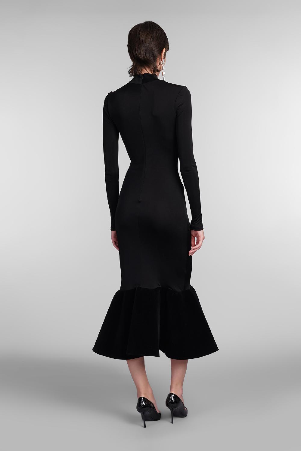 Deliberti David Koma Abito In Viscosa Nera Cod. 405095 - Deliberti The Luxury Shopping