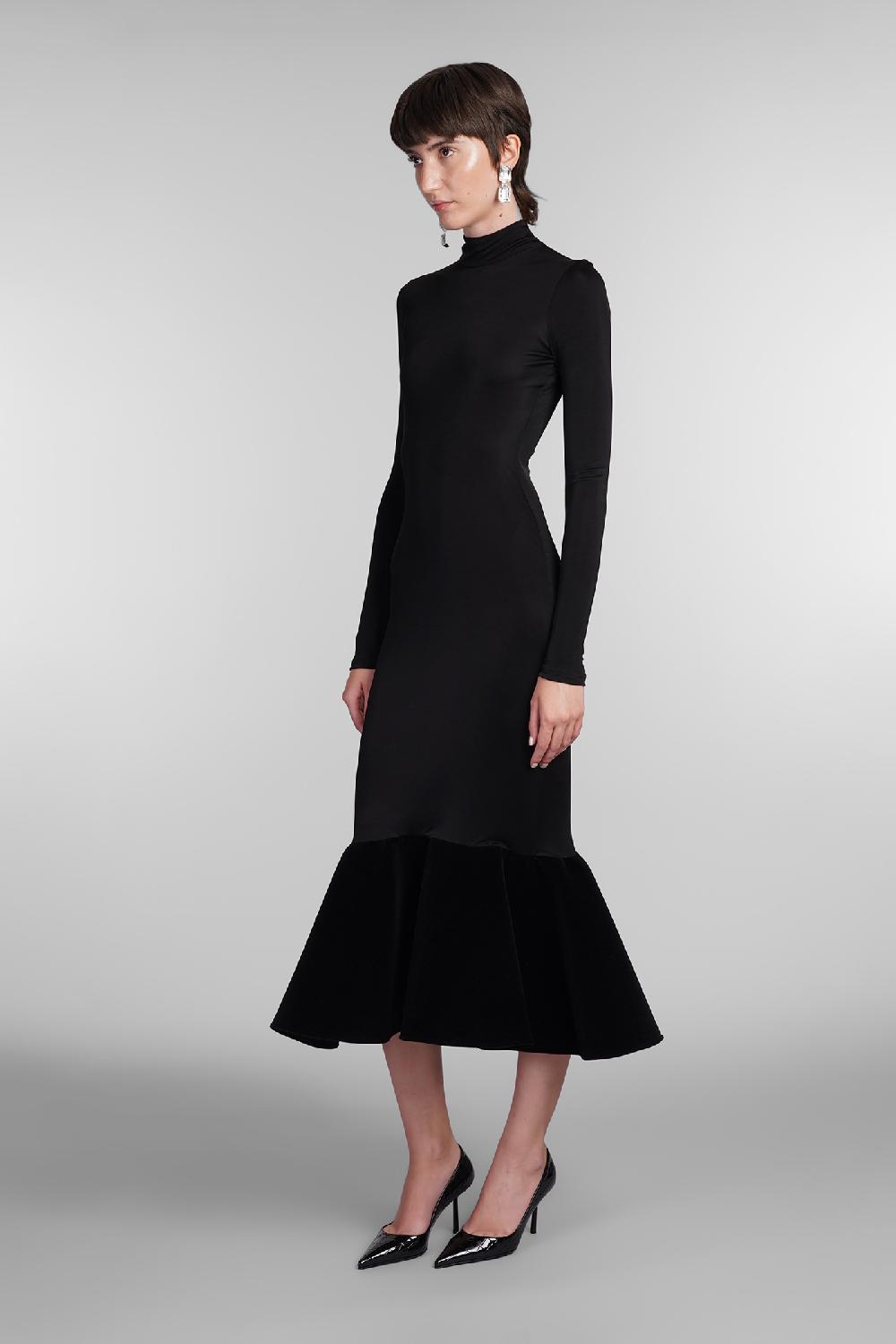 Deliberti David Koma Abito In Viscosa Nera Cod. 405095 - Deliberti The Luxury Shopping