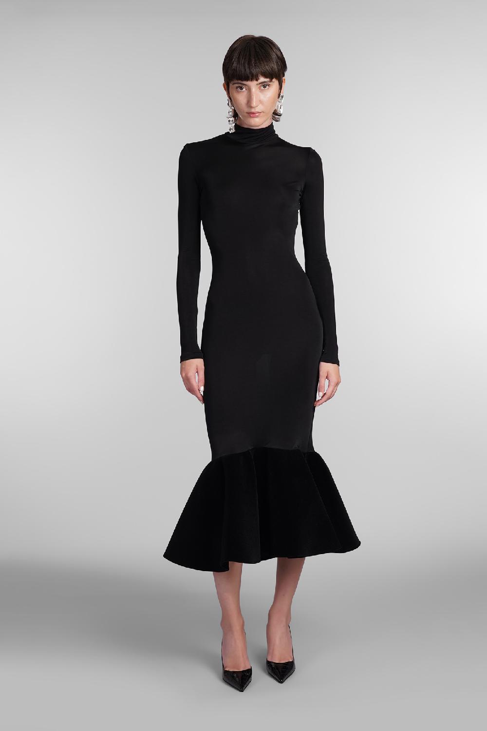 Deliberti David Koma Abito in viscosa nera cod. 405095 - Deliberti The Luxury Shopping