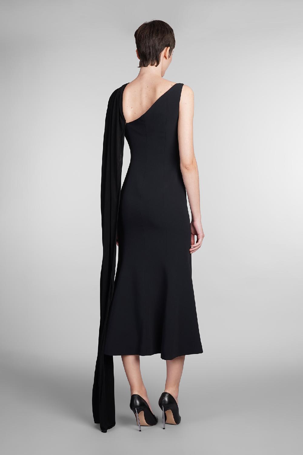 Deliberti David Koma Abito In Viscosa Nera Cod. 410021 - Deliberti The Luxury Shopping