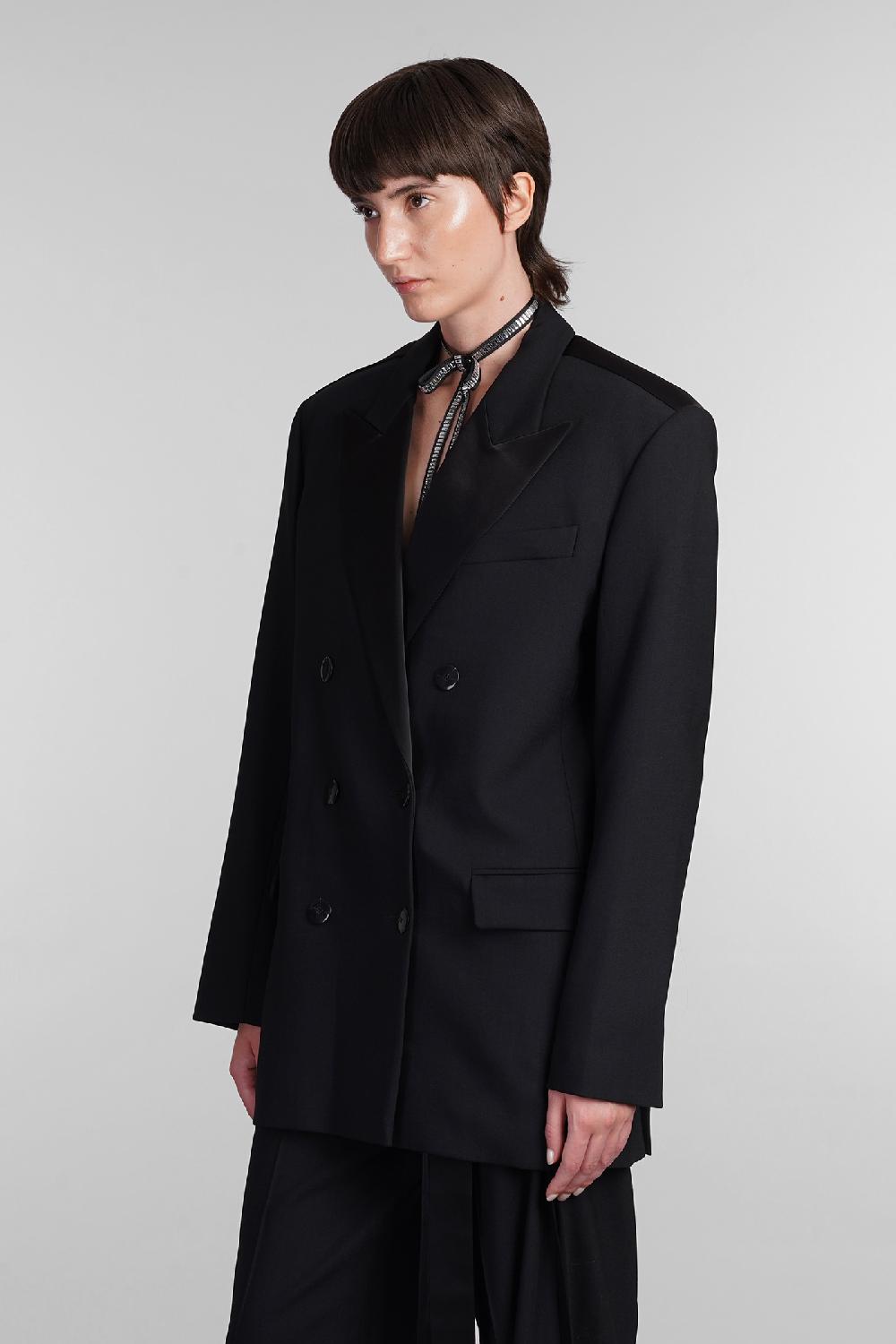 Deliberti David Koma Blazer In Lana Nera Cod. 405091 - Deliberti The Luxury Shopping