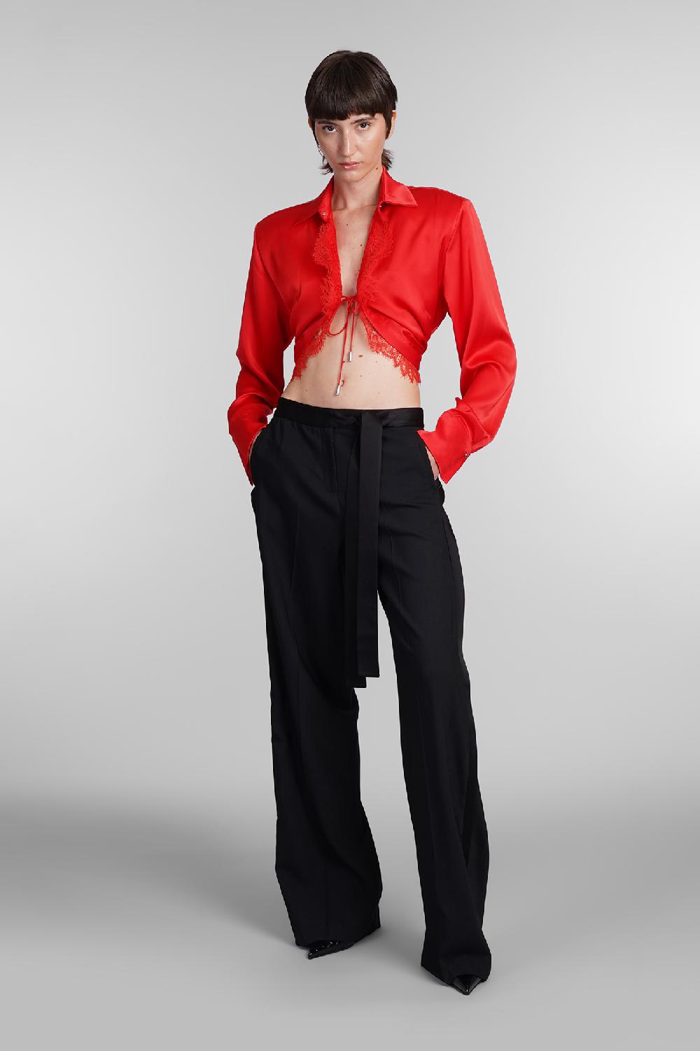 Deliberti David Koma Camicia In Triacetato Rosso Cod. 405099 - Deliberti The Luxury Shopping