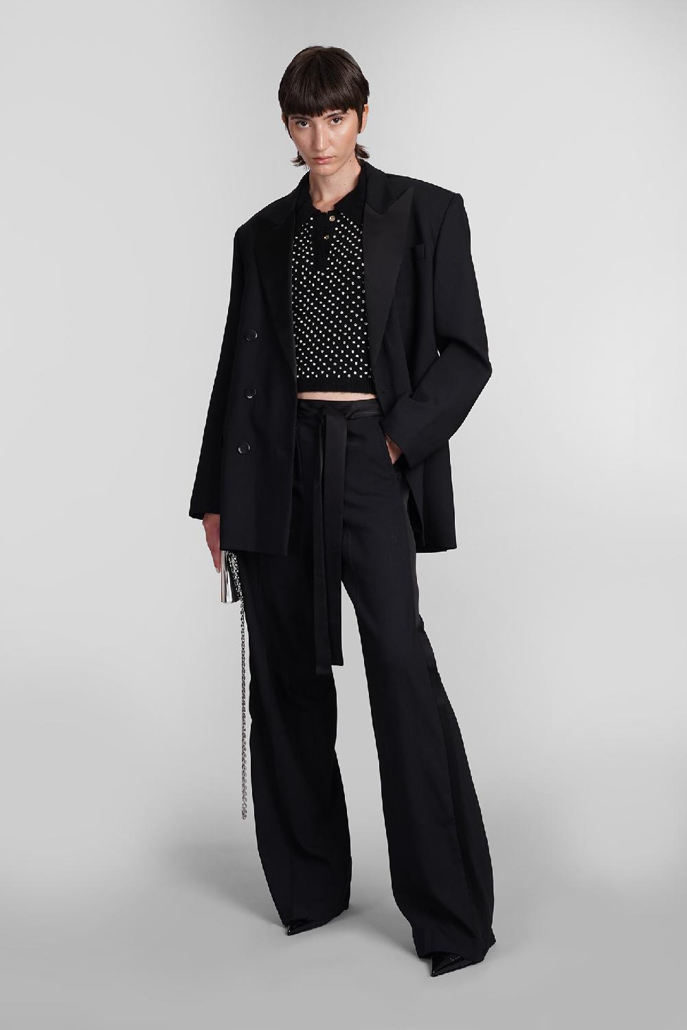 Deliberti David Koma Polo In Lana Nera Cod. 405107 - Deliberti The Luxury Shopping
