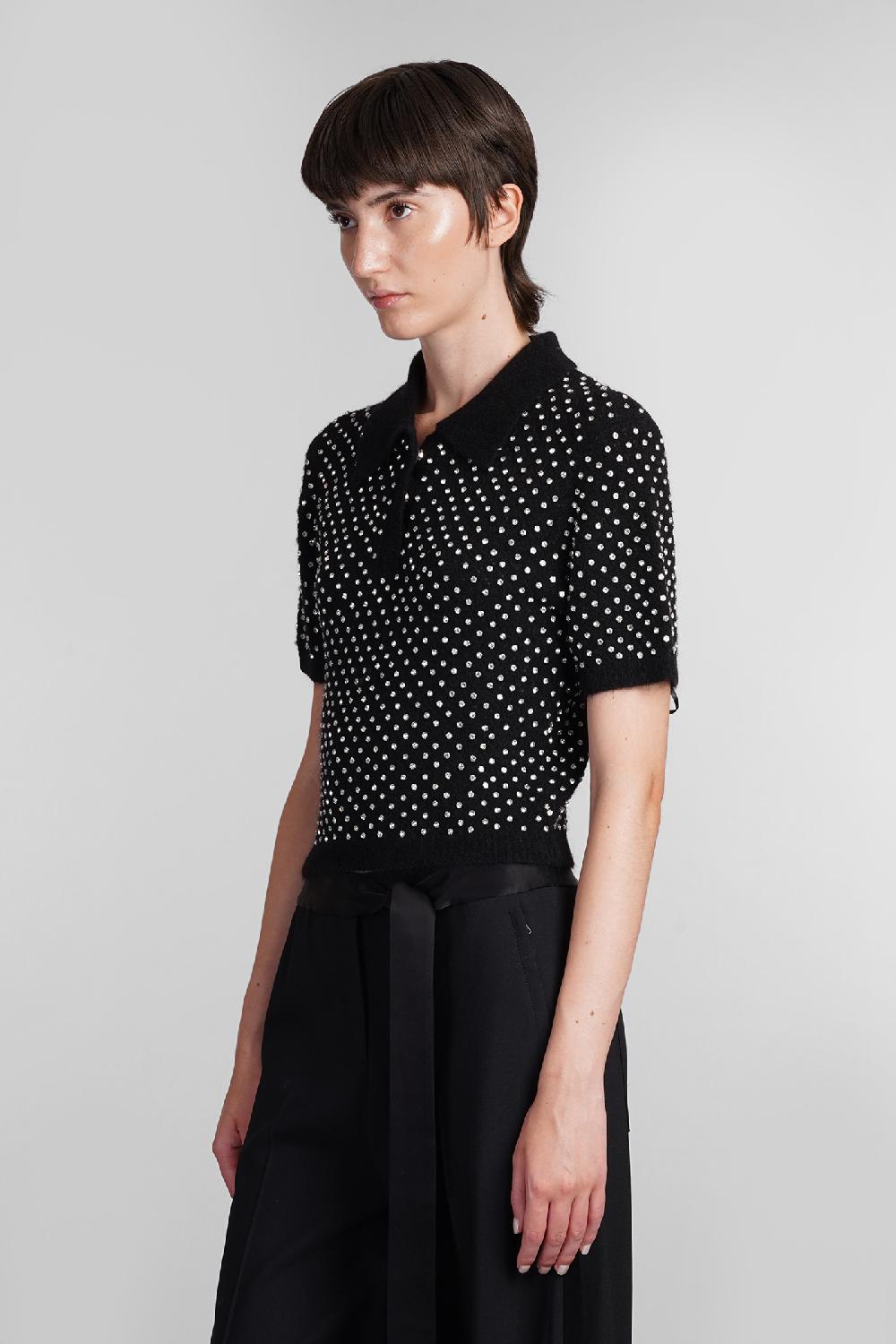 Deliberti David Koma Polo In Lana Nera Cod. 405107 - Deliberti The Luxury Shopping