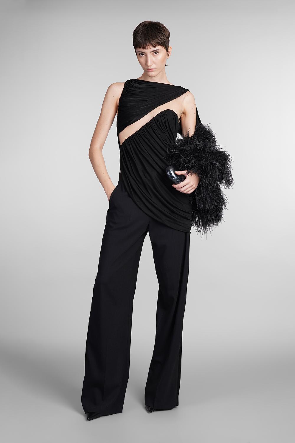 Deliberti David Koma Topwear In Acetato Nero Cod. 410017 - Deliberti The Luxury Shopping