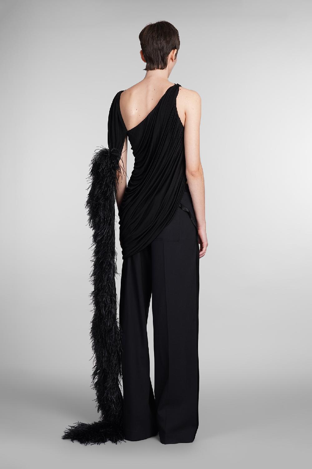 Deliberti David Koma Topwear In Acetato Nero Cod. 410017 - Deliberti The Luxury Shopping