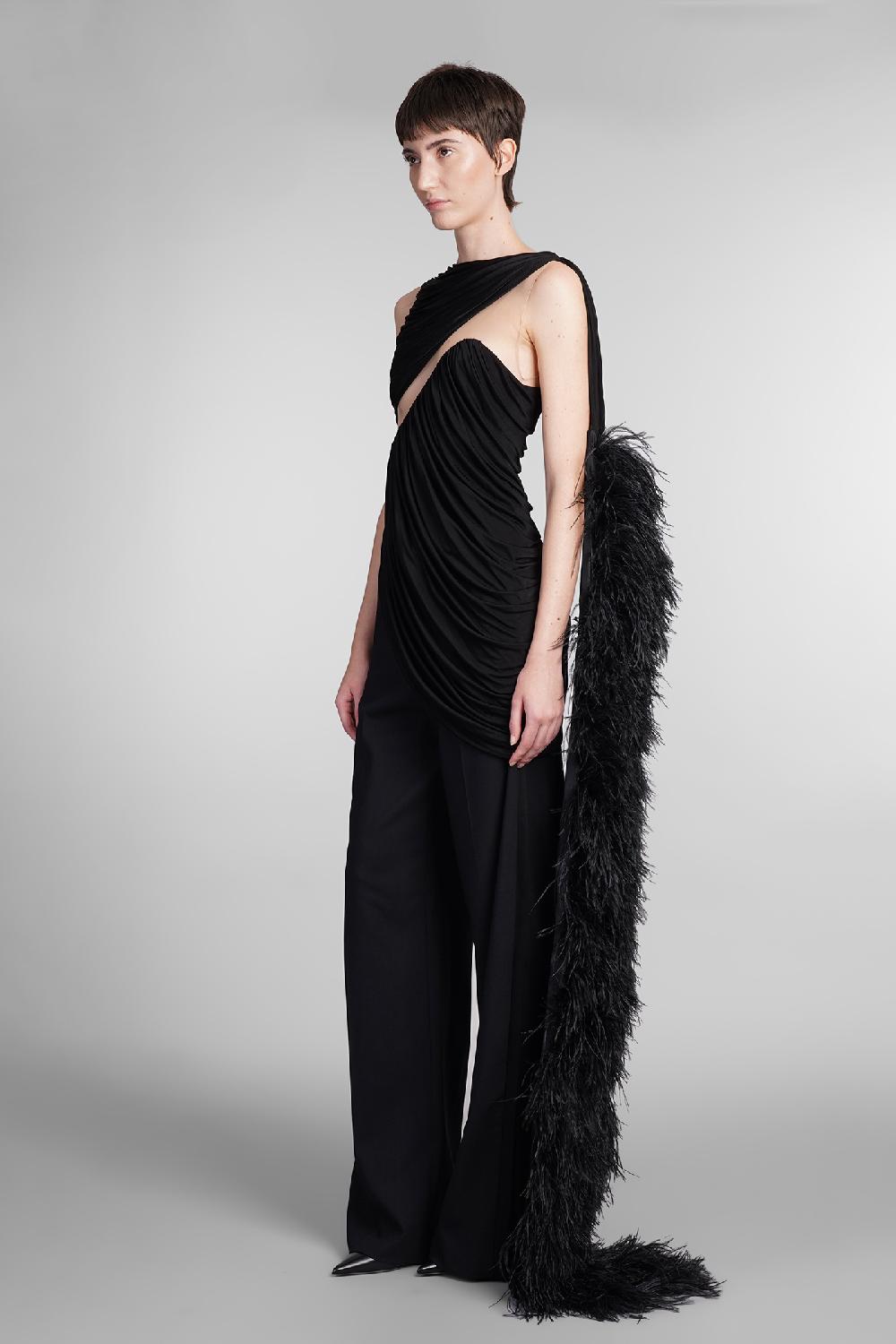 Deliberti David Koma Topwear In Acetato Nero Cod. 410017 - Deliberti The Luxury Shopping