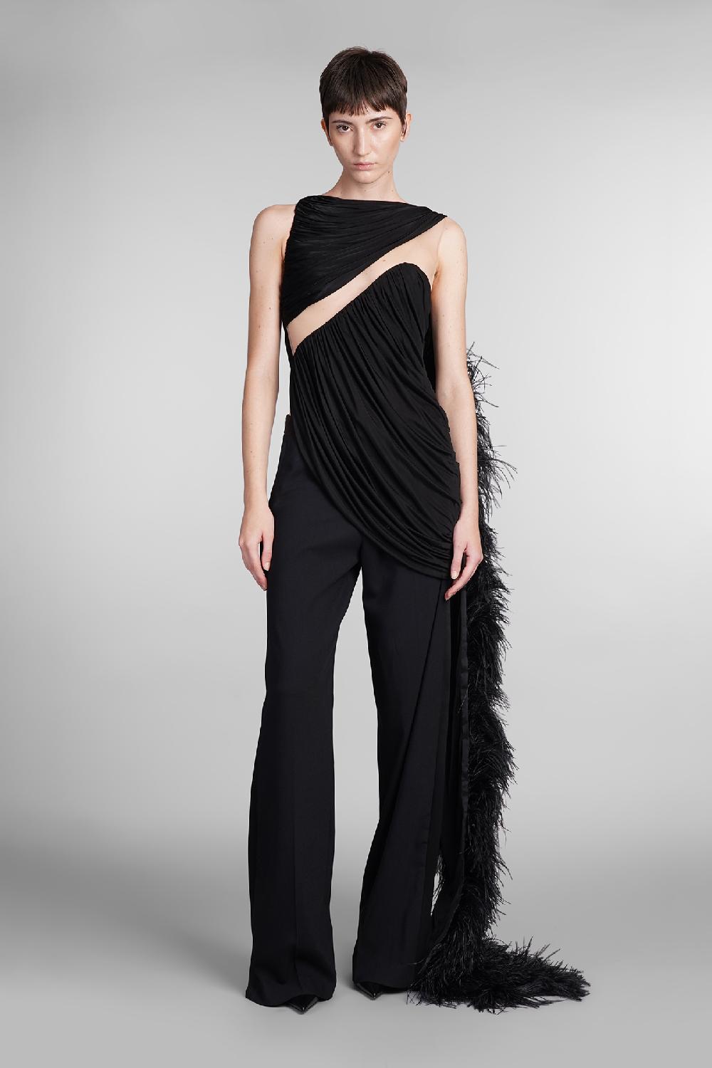 Deliberti David Koma Topwear in acetato nero cod. 410017 - Deliberti The Luxury Shopping