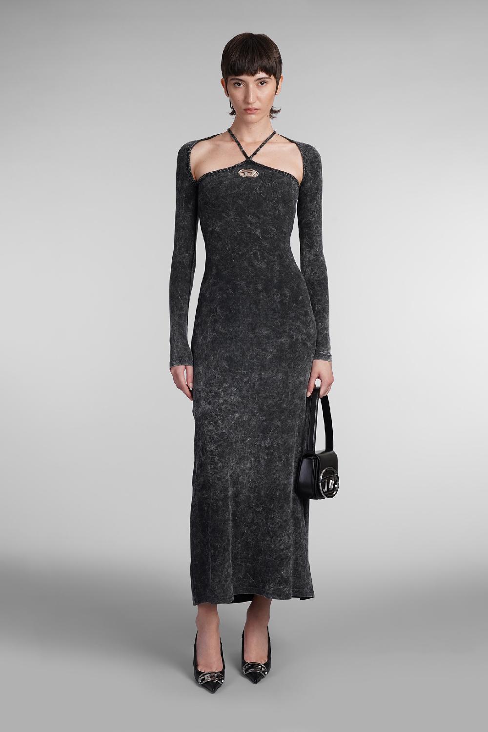 Deliberti Diesel Abito d mariel in cotone grigio cod. 403965 - Deliberti The Luxury Shopping