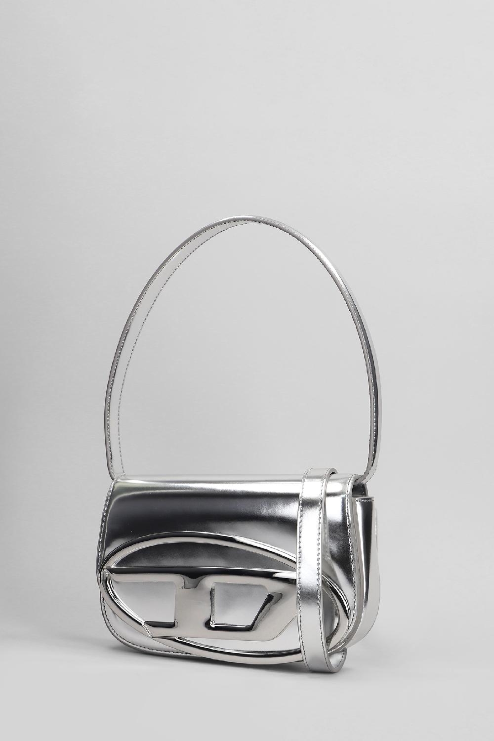 Deliberti Diesel Borsa A Spalla 1 Dr In Pelle Argento Cod. 409913 - Deliberti The Luxury Shopping