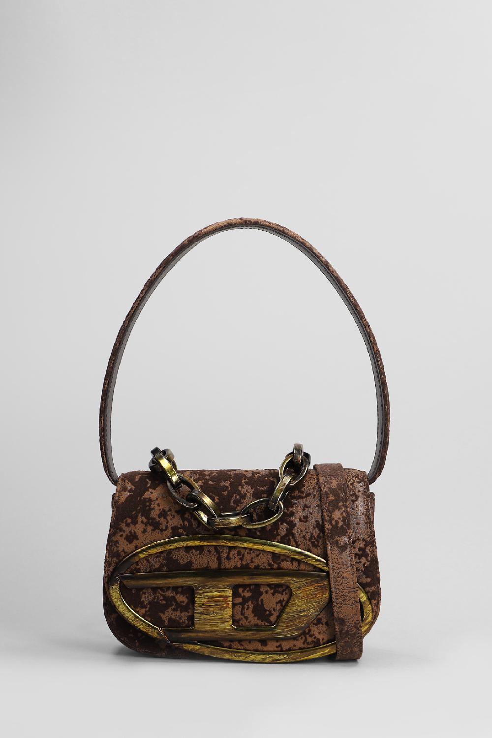 Deliberti Diesel Borsa a spalla 1 dr in poliuretano marrone cod. 406552 - Deliberti The Luxury Shopping