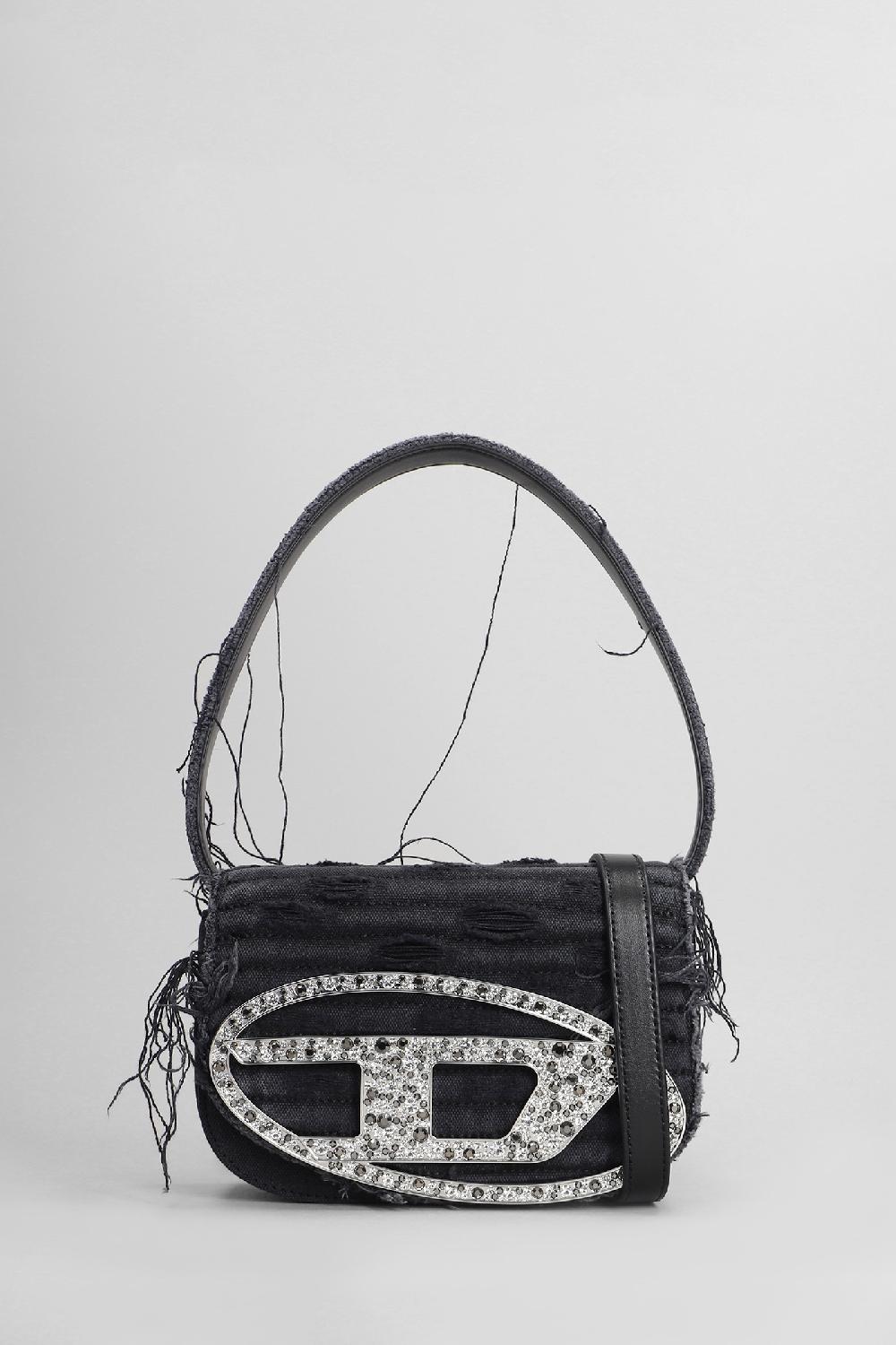 Deliberti Diesel Borsa a spalla 1dr in cotone nero cod. 403993 - Deliberti The Luxury Shopping