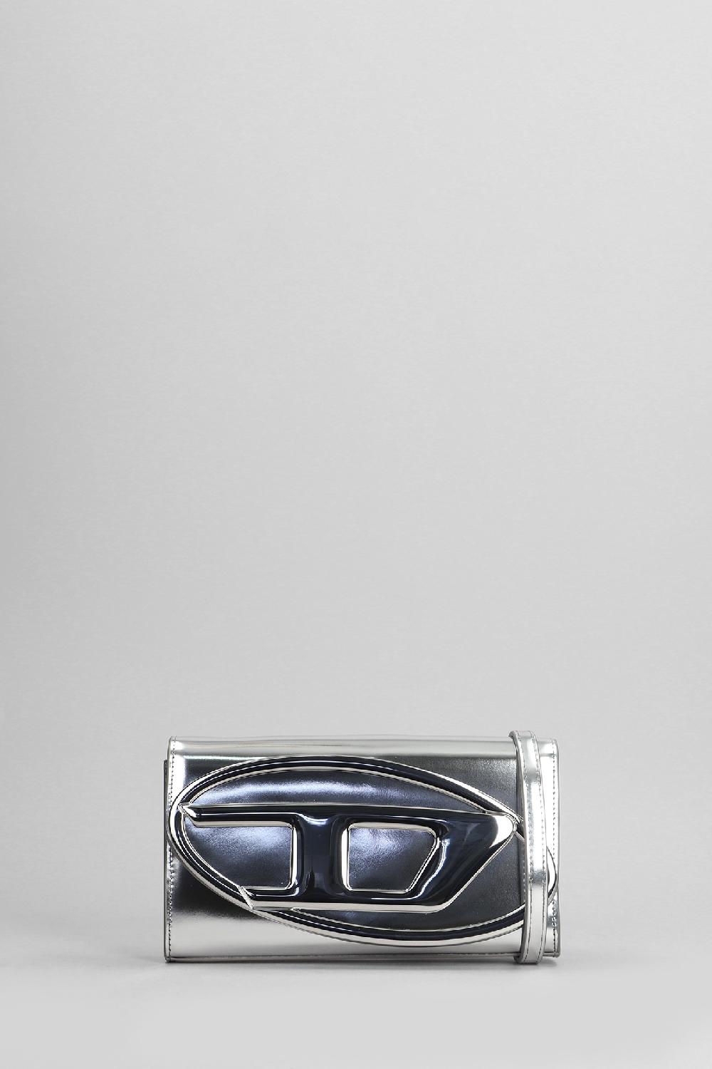 Deliberti Diesel Borsa a spalla 1dr in pelle argento cod. 403984 - Deliberti The Luxury Shopping