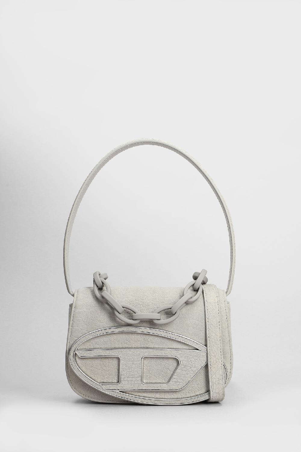Deliberti Diesel Borsa a spalla 1dr in pelle grigia cod. 409203 - Deliberti The Luxury Shopping