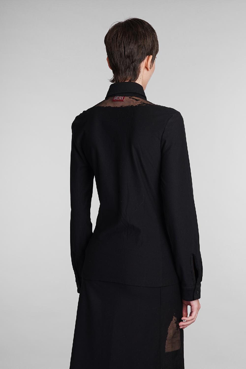 Deliberti Diesel Camicia S Sun Plain In Cotone Nero Cod. 406549 - Deliberti The Luxury Shopping