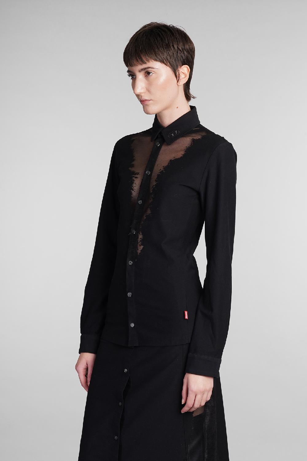 Deliberti Diesel Camicia S Sun Plain In Cotone Nero Cod. 406549 - Deliberti The Luxury Shopping