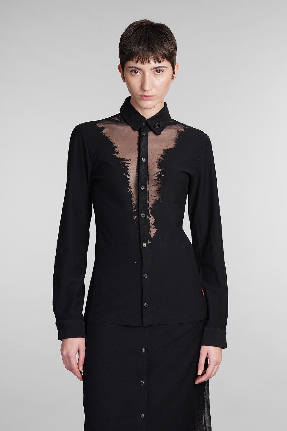 Deliberti Diesel Camicia s sun plain in cotone nero cod. 406549 - Deliberti The Luxury Shopping