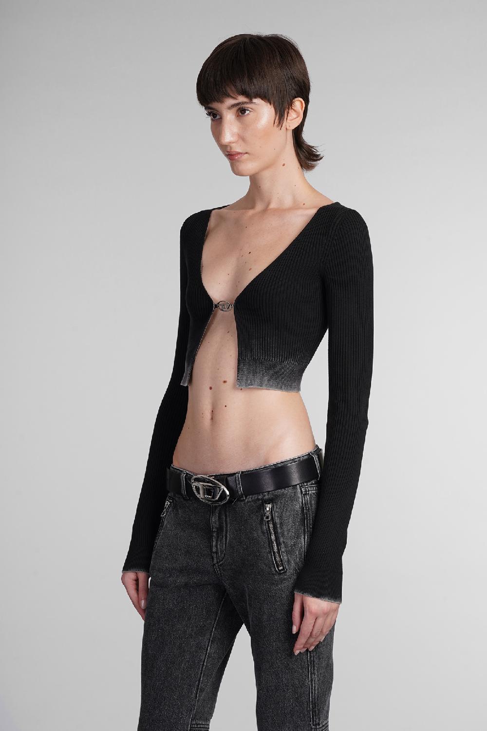 Deliberti Diesel Cardigan M Latina In Cotone Nero Cod. 403957 - Deliberti The Luxury Shopping