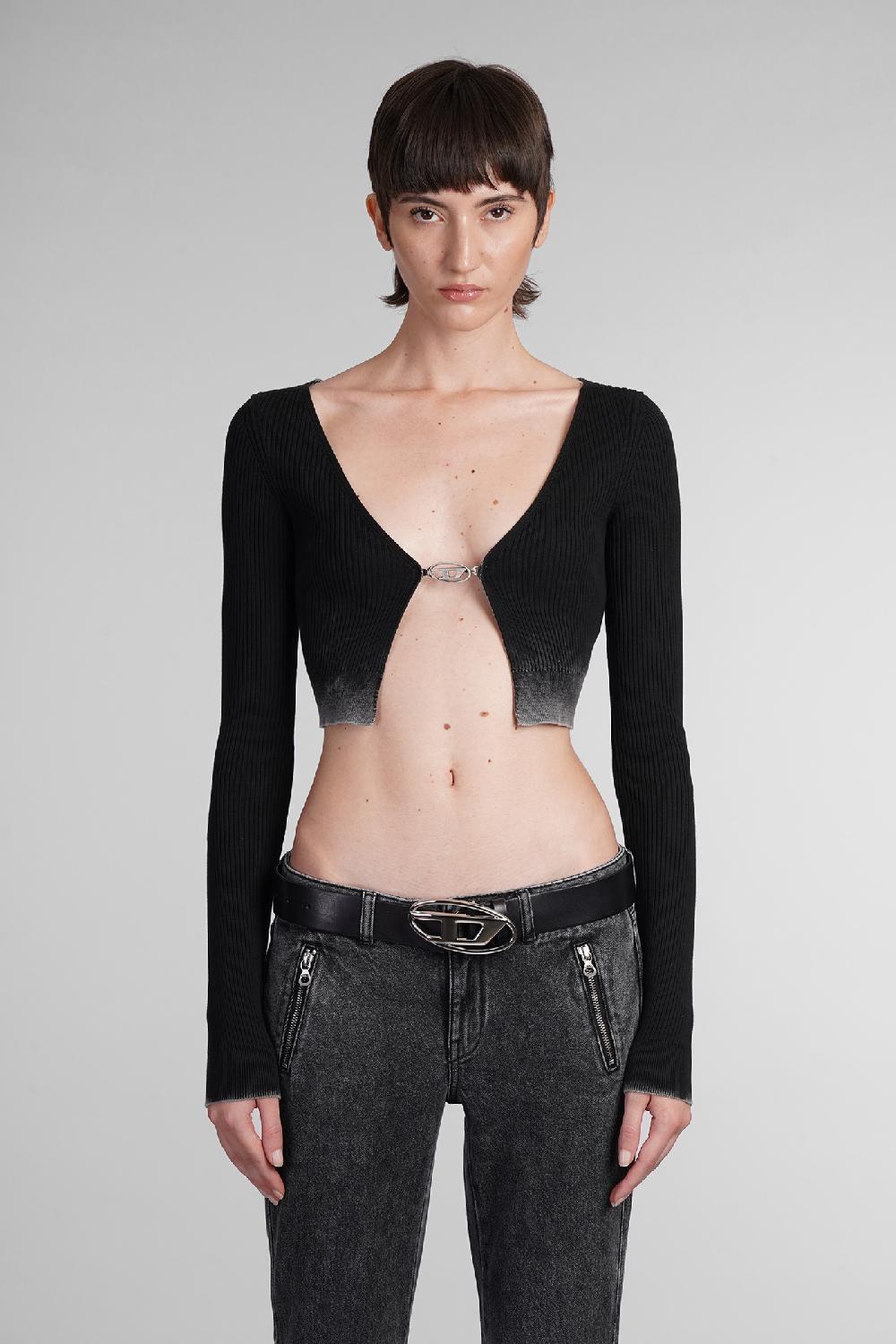 Deliberti Diesel Cardigan m latina in cotone nero cod. 403957 - Deliberti The Luxury Shopping