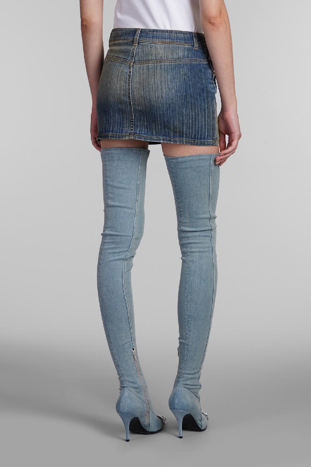 Deliberti Diesel Gonna De Ron S2 In Denim Blu Cod. 403950 - Deliberti The Luxury Shopping