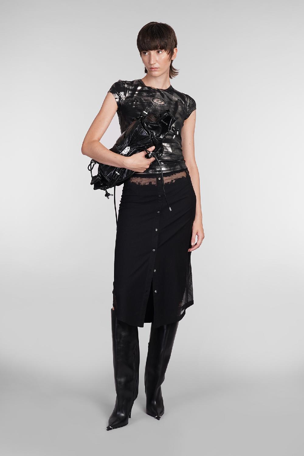 Deliberti Diesel Gonna O Malva In Cotone Nero Cod. 406545 - Deliberti The Luxury Shopping