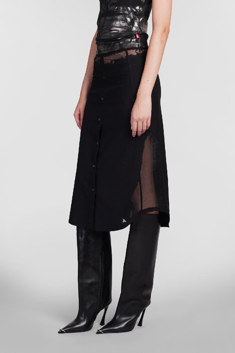 Deliberti Diesel Gonna O Malva In Cotone Nero Cod. 406545 - Deliberti The Luxury Shopping