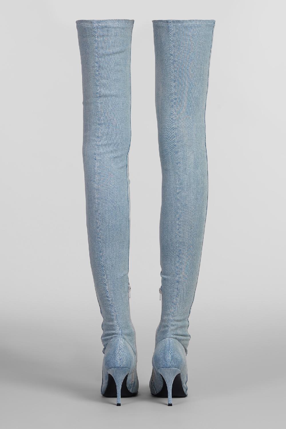 Deliberti Diesel Stivali Tacco Alto Venus D In Denim Celeste Cod. 403947 - Deliberti The Luxury Shopping