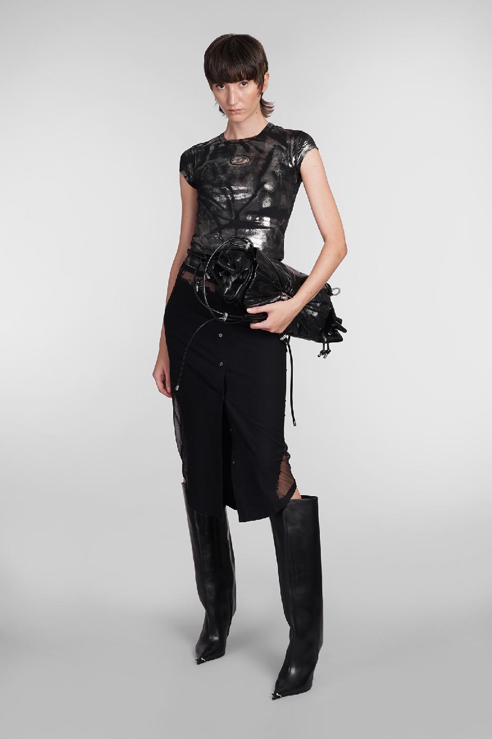 Deliberti Diesel T-shirt T Angie P1 In Modal Nero Cod. 406127 - Deliberti The Luxury Shopping