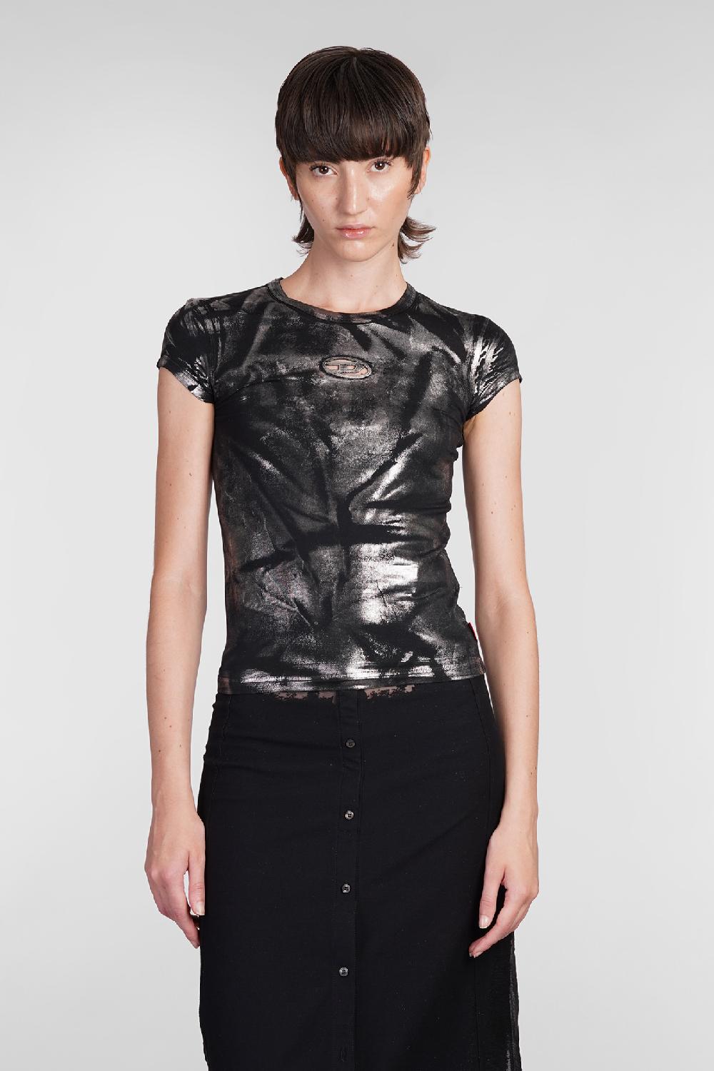 Deliberti Diesel T-shirt t angie p1 in modal nero cod. 406127 - Deliberti The Luxury Shopping
