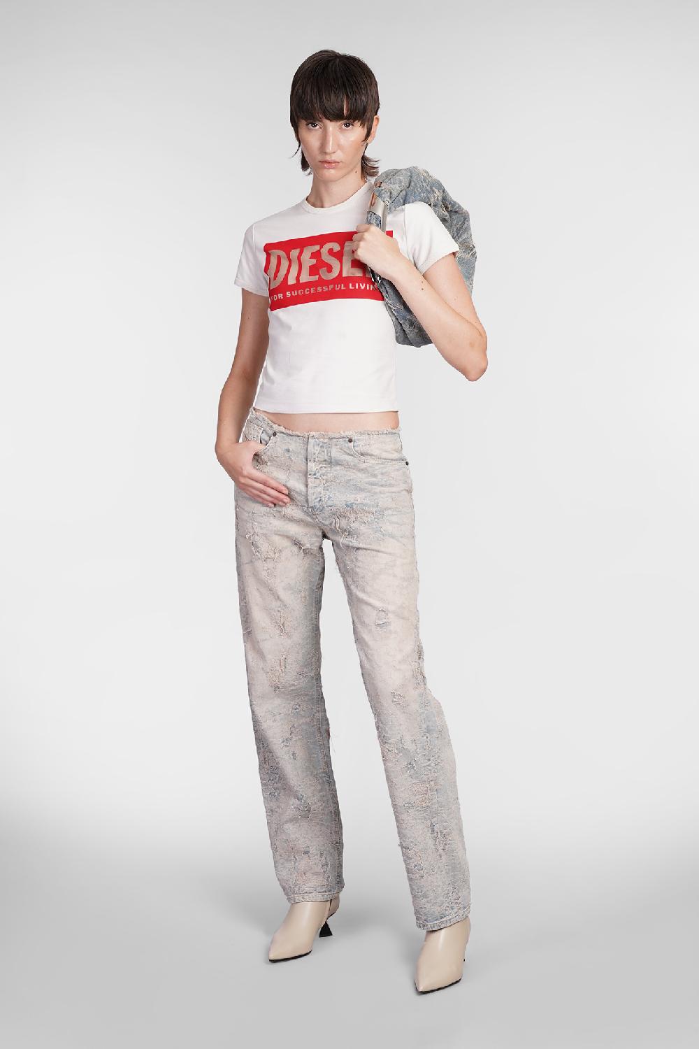 Deliberti Diesel T-shirt T Malun In Cotone Beige Cod. 406548 - Deliberti The Luxury Shopping