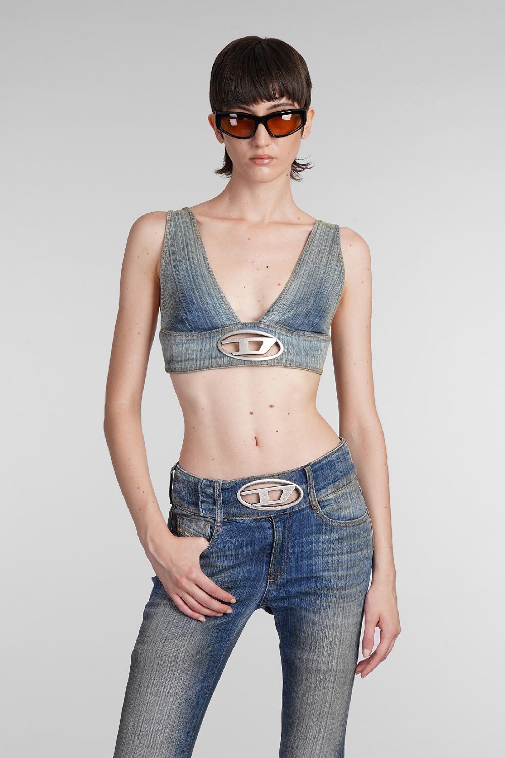 Deliberti Diesel Topwear de elly in denim blu cod. 403951 - Deliberti The Luxury Shopping