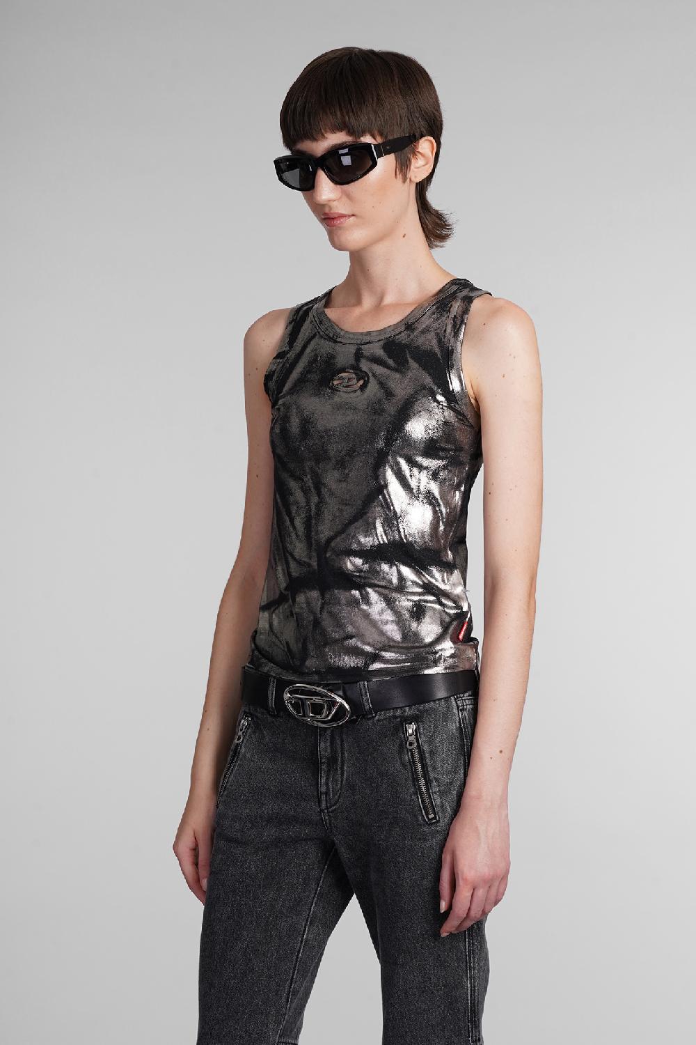 Deliberti Diesel Topwear T Lynys In Modal Argento Cod. 403966 - Deliberti The Luxury Shopping