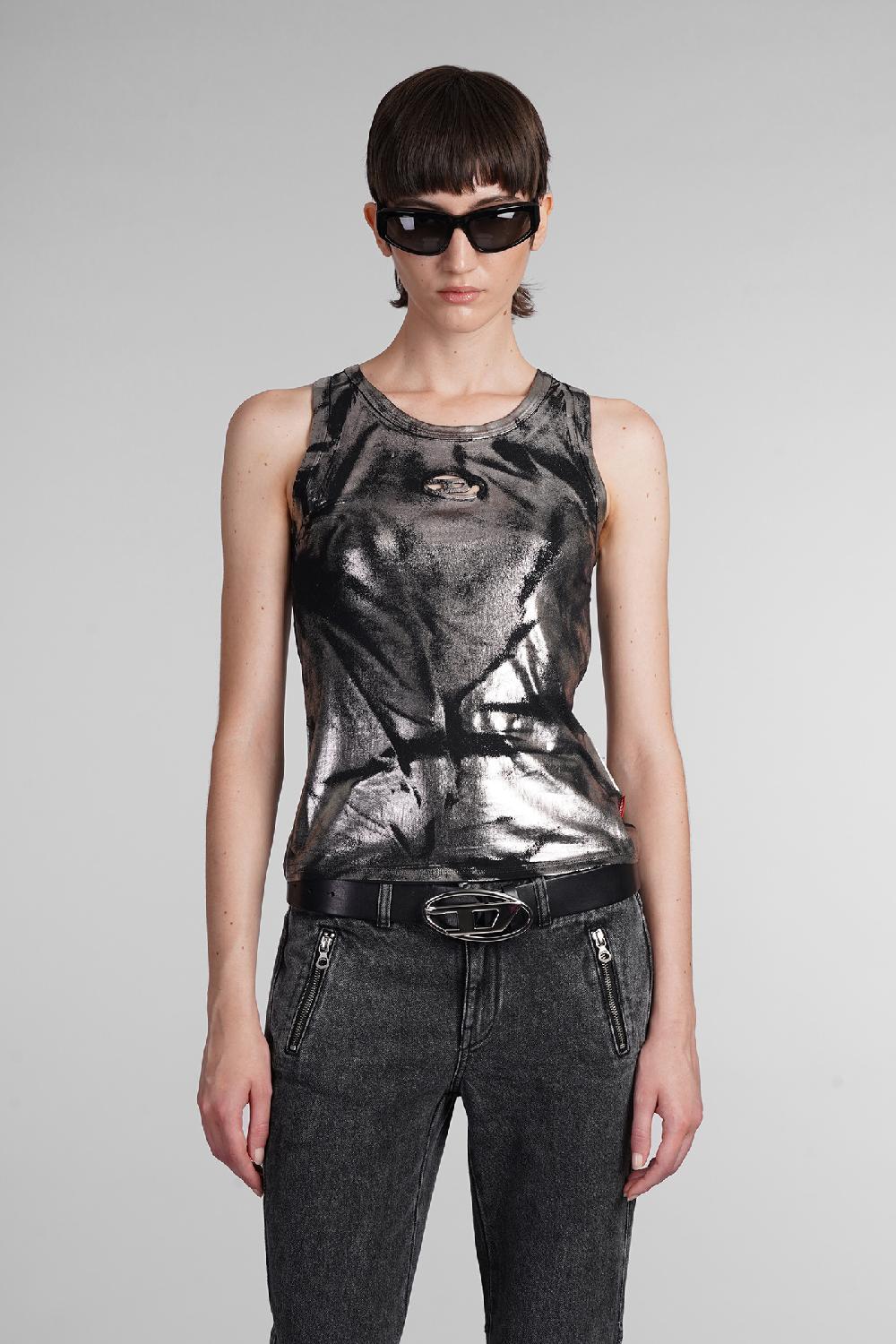 Deliberti Diesel Topwear t lynys in modal argento cod. 403966 - Deliberti The Luxury Shopping