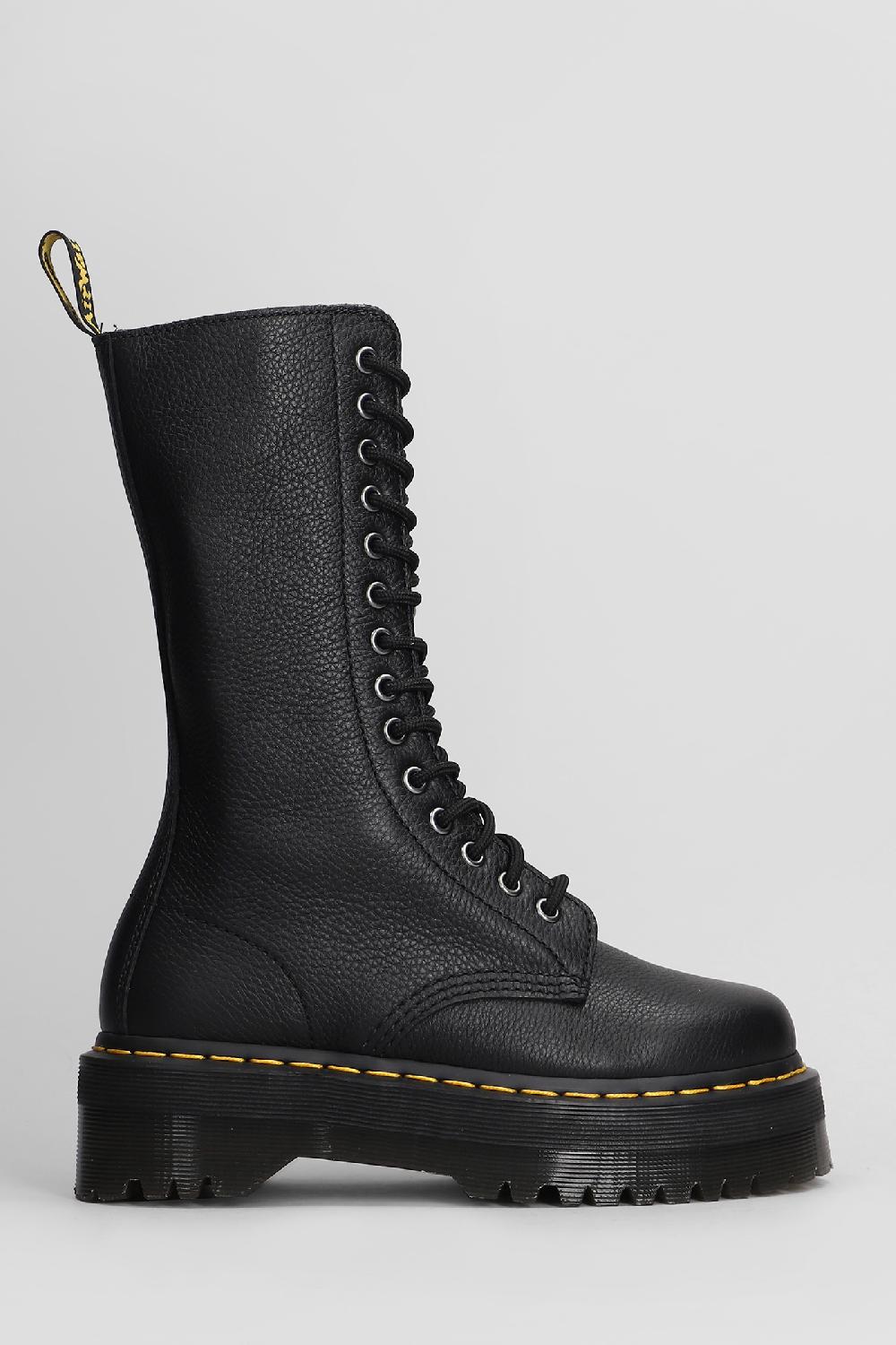 Deliberti Dr. Martens Anfibi 1b99 quad in pelle nera cod. 407229 - Deliberti The Luxury Shopping