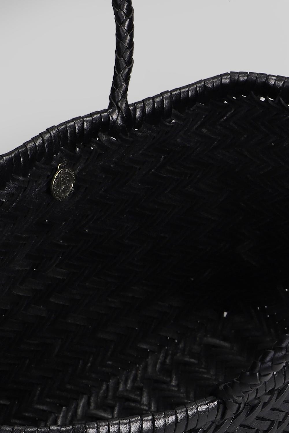 Deliberti Dragon Diffusion Borsa A Mano Bamboo Triple Jump In Pelle Nera Cod. 409989 - Deliberti The Luxury Shopping