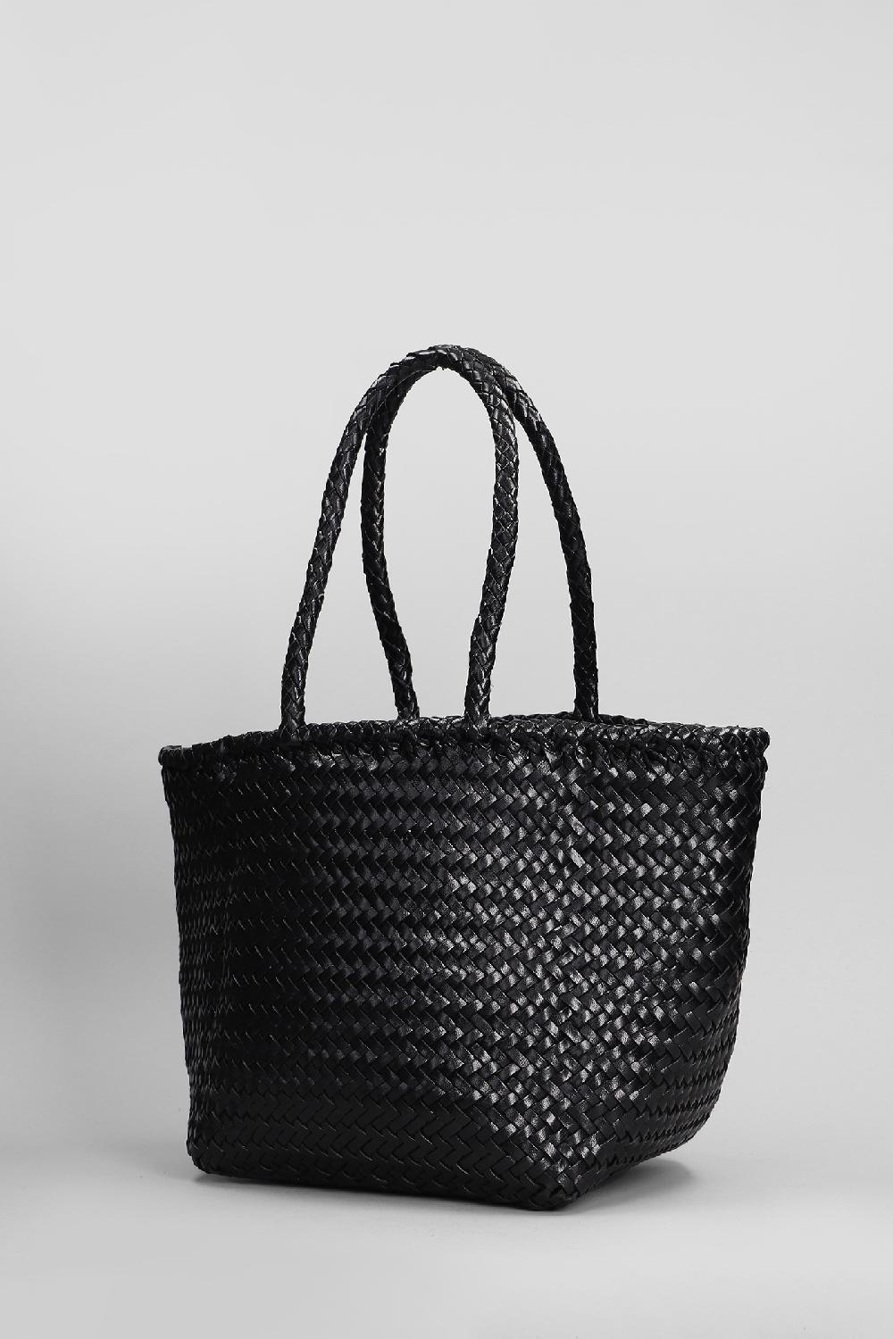 Deliberti Dragon Diffusion Borsa A Mano Grace Basket Small In Pelle Nera Cod. 409990 - Deliberti The Luxury Shopping