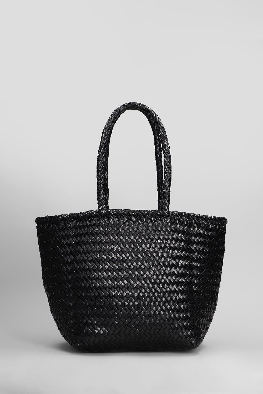 Deliberti Dragon Diffusion Borsa A Mano Grace Basket Small In Pelle Nera Cod. 409990 - Deliberti The Luxury Shopping