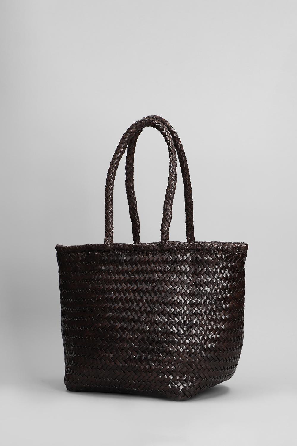 Deliberti Dragon Diffusion Borsa A Mano Grace Basket Small In Pelle Marrone Cod. 409991 - Deliberti The Luxury Shopping