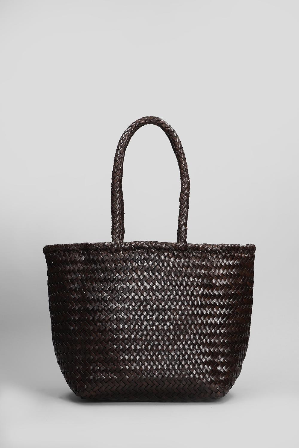 Deliberti Dragon Diffusion Borsa A Mano Grace Basket Small In Pelle Marrone Cod. 409991 - Deliberti The Luxury Shopping